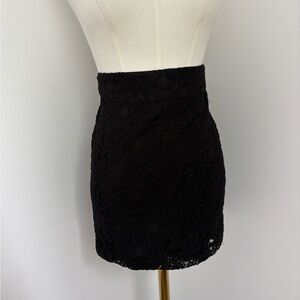 Express Black Lace Skirt